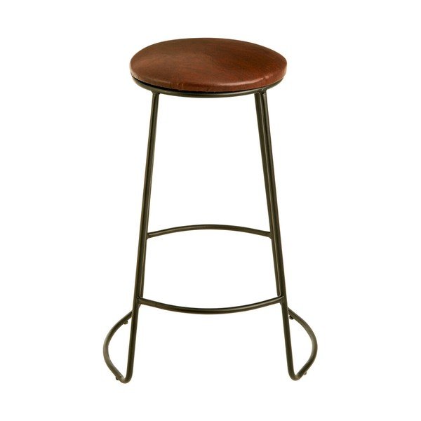 Fekete-barna kárpitozott bárszék (ülésmagasság 64 cm) Brixton – Premier Housewares-image-3