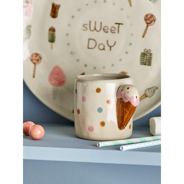 Bézs kerámia gyerek bögre 255 ml Creamy – Bloomingville Mini-image-1