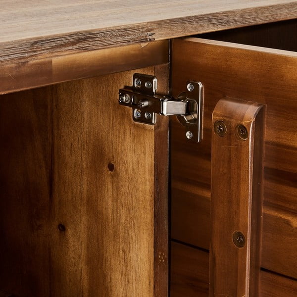 Mallorca nagyméretű barna tömörfa komód - Furnhouse-image-4