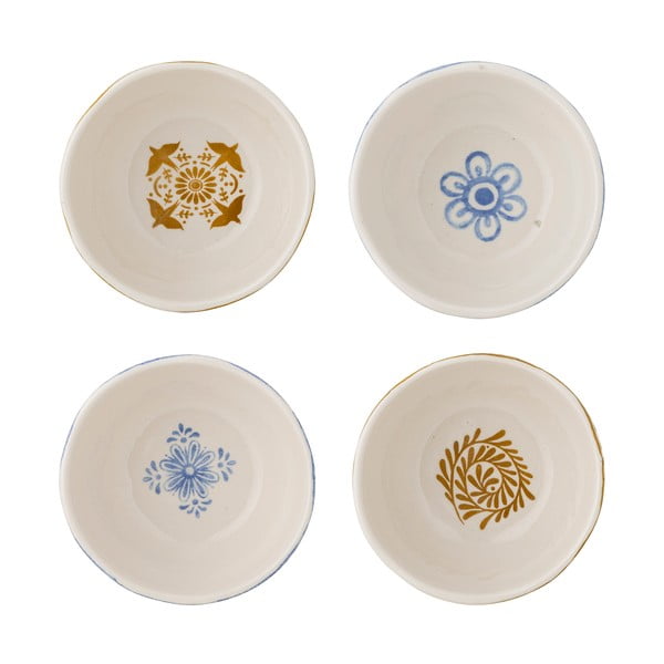 Kék-narancssárga kőedény tálka szett 4 db-os 200 ml Milton – Bloomingville-image-3