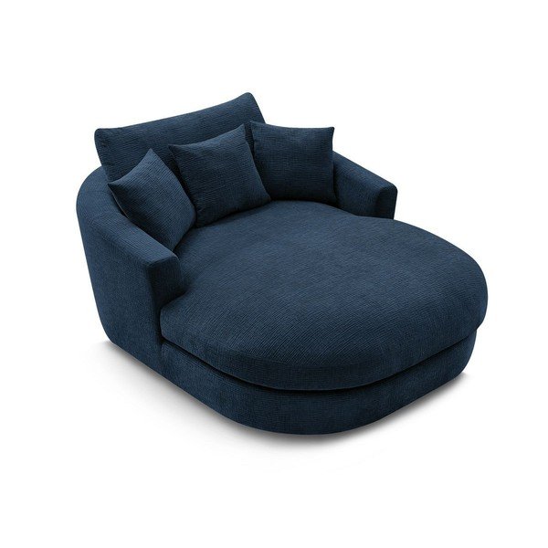 Sötétkék zsenília fotel Belem – Bobochic Paris-image-4