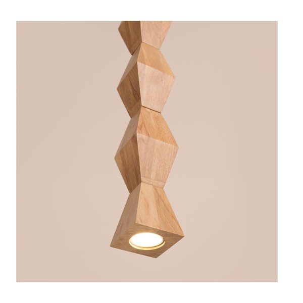 Natúr színű bükkfa függőlámpa ø 8 cm Cubo – Sollux-image-4
