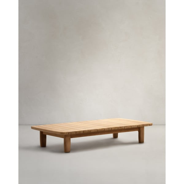 Teakfa kerti dohányzóasztal 70x140 cm Tirant – Kave Home-image-3