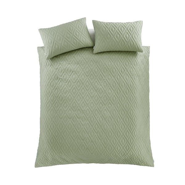 Zöld egyszemélyes ágyneműhuzat 135x200 cm Jacob Geo – Catherine Lansfield-image-2