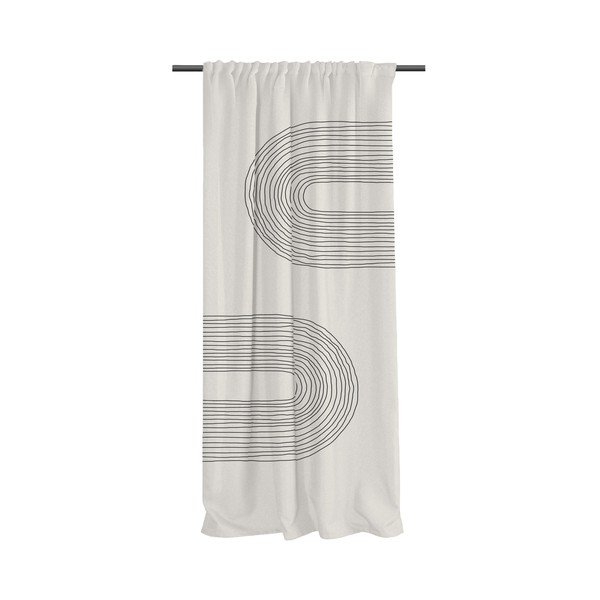 Bézs pamut-szatén függöny 110x250 cm Setting Sun – Butter Kings