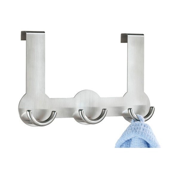 Rondo ezüstszínű, 3 akasztós fogas ajtóra - Wenko-image-1