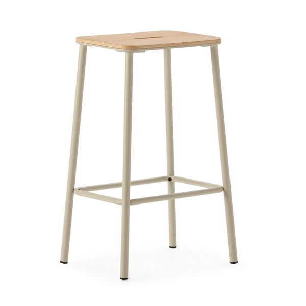 Krémszínű bárszék szett 2 db-os (ülésmagasság 65 cm) Abba – Marckeric