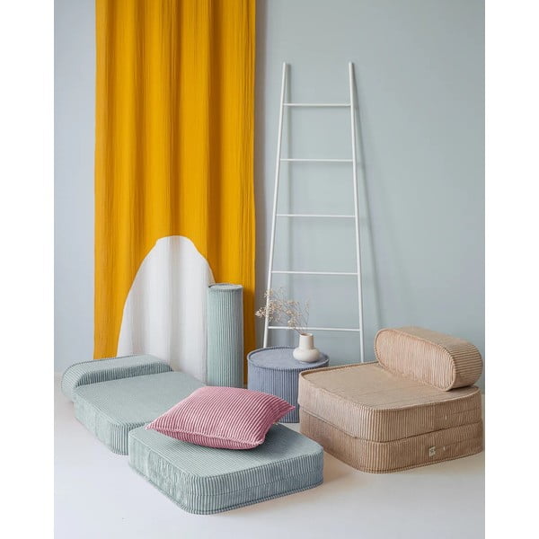 Rózsaszín kordbársony párna gyerek kanapéhoz Block – Wigiwama-image-1