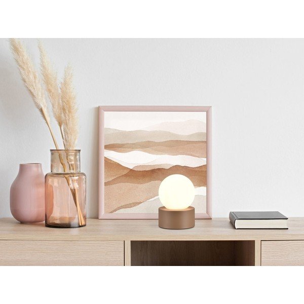 Fehér-barna asztali lámpa (magasság 17 cm) Countess – Reality-image-1