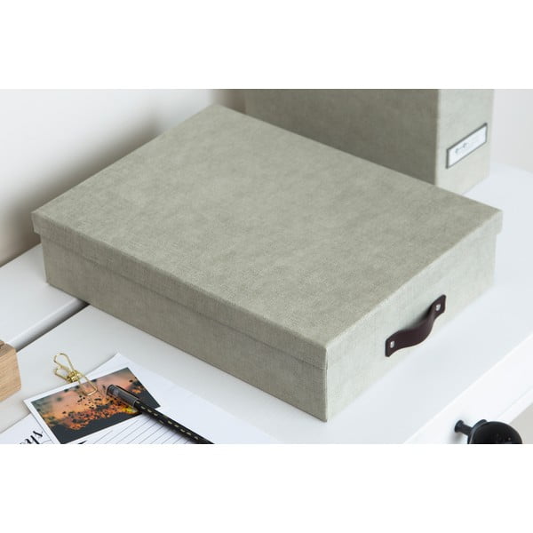 Oskar bézs tárolódoboz - Bigso Box of Sweden-image-1