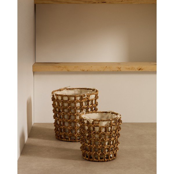 Vízijácint tárolókosár szett 2 db-os ø 38x38 cm Dilam – Kave Home-image-1
