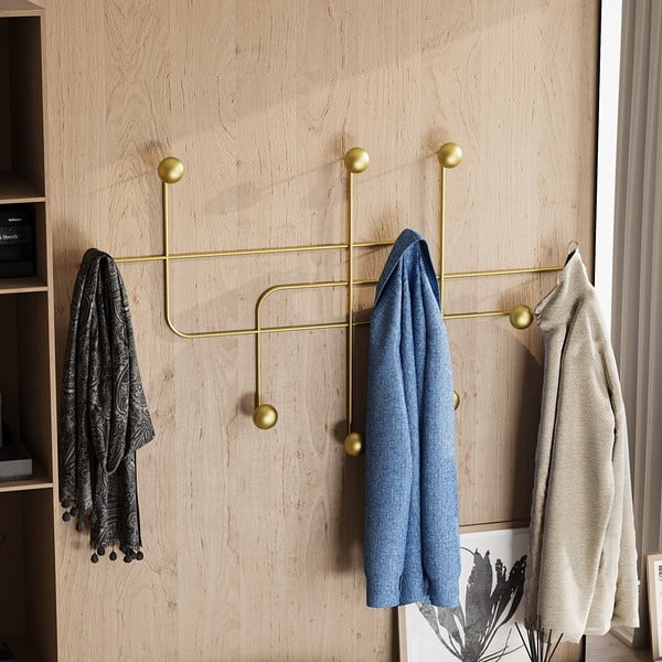 Aranyszínű fém fali fogas Dama – Kalune Design-image-2