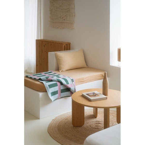 Zöld-rózsaszín takaró 160x200 cm Onu – noo.ma-image-1