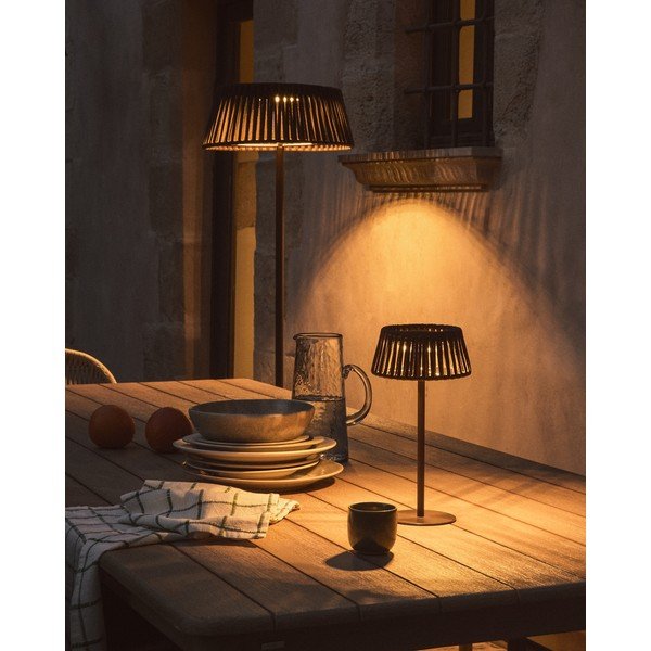Napelemes LED asztali-hordozható kültéri lámpa (magasság 30 cm) Aldet – Kave Home-image-1