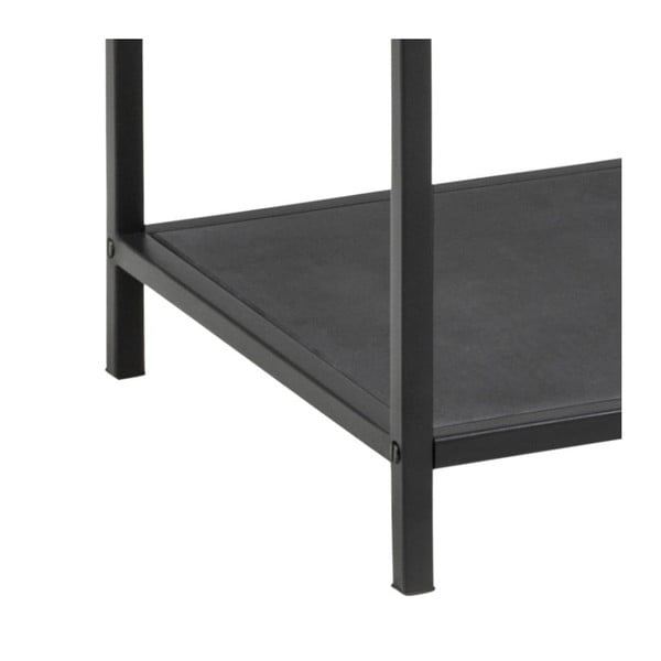 Fekete üveg polcos állvány 35x120 cm Seaford – Actona-image-3