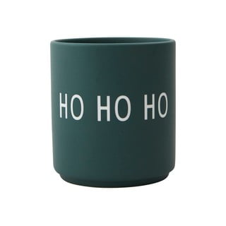 Favourite Ho Ho Ho sötétzöld porcelánbögre - Design Letters