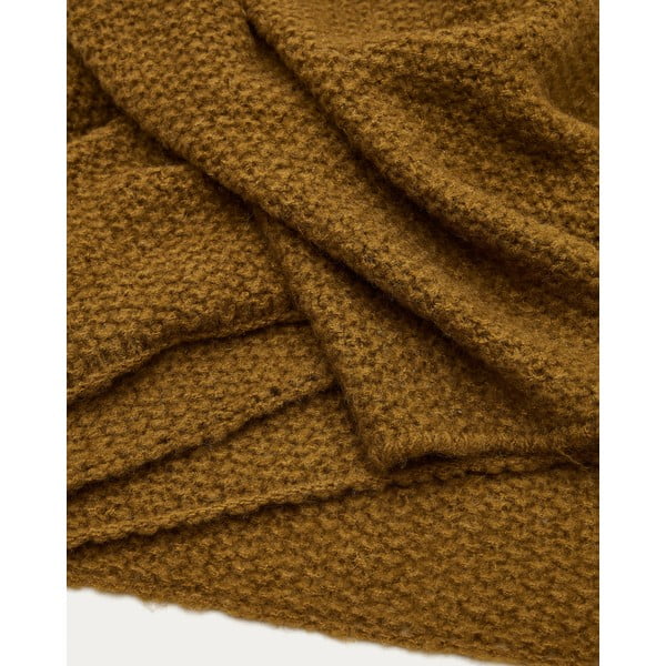 Gyapjú-szálkeverék kötött takaró 130x170 cm Melany – Kave Home-image-1