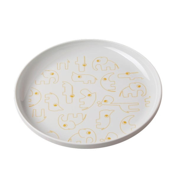 Yummy szürke tányér sárga részletekkel, Ø 20,5 cm - Done by Deer