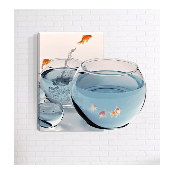 Fish 3D fali kép, 40 x 60 cm - Mosticx