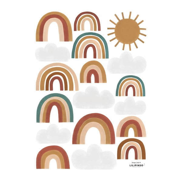 Matrica lap 30x42 cm Cute Rainbows – Lilipinso