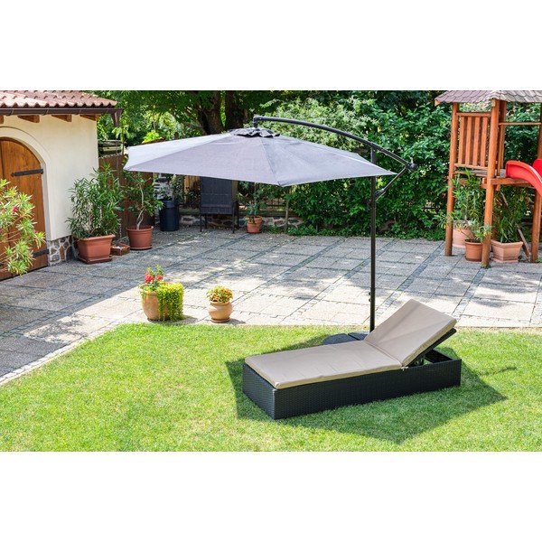 Fekete napernyő ø 300 cm Happy Sun – Bonami Essentials-image-4