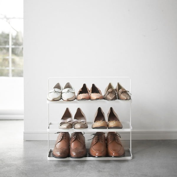 Fehér fém cipőtartó állvány Tower – YAMAZAKI-image-1