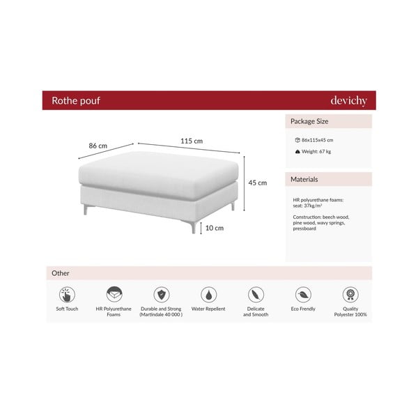 Rothe világosszürke lábtartó - devichy-image-3