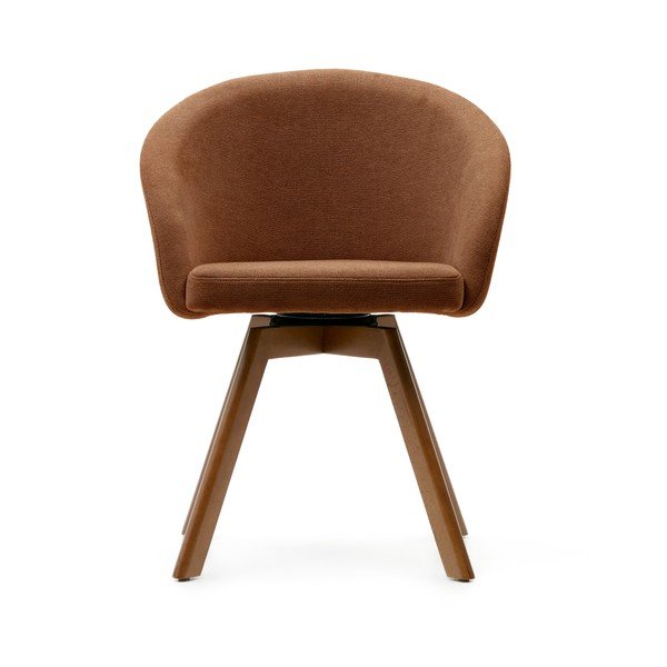 Barna kárpitozott étkezőfotel Marvin – Kave Home-image-3