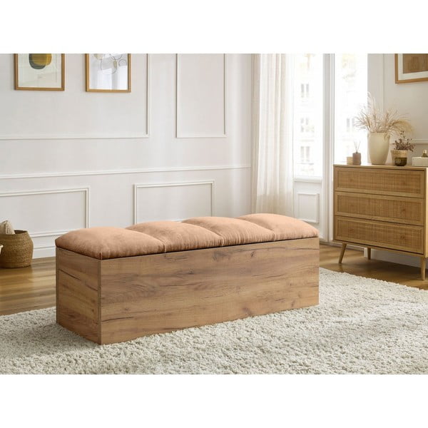 Világos rózsaszín-natúr színű pad Kumo – Bobochic Paris-image-1