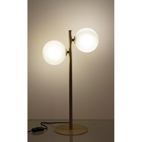 Aranyszínű acél asztali lámpa üveg búrával (magasság 54 cm) Balls – Bizzotto-image-1