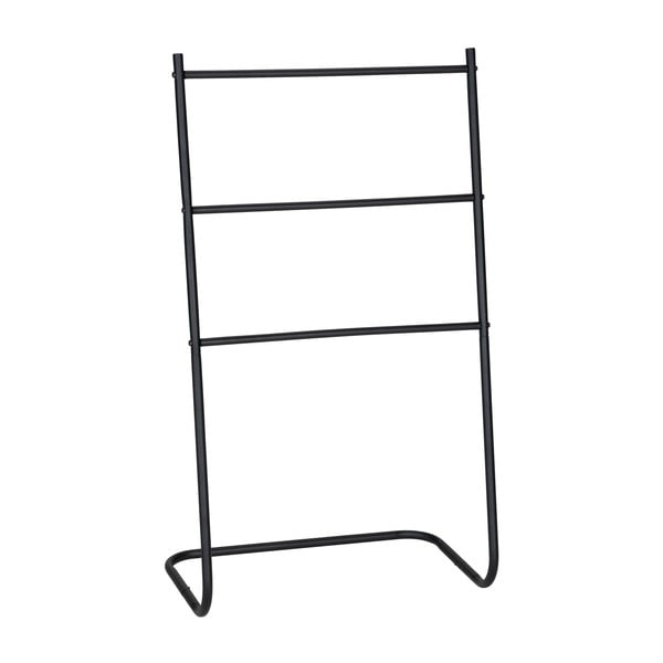 Matt fekete fém törölközőtartó állvány Aracena – Allstar-image-2