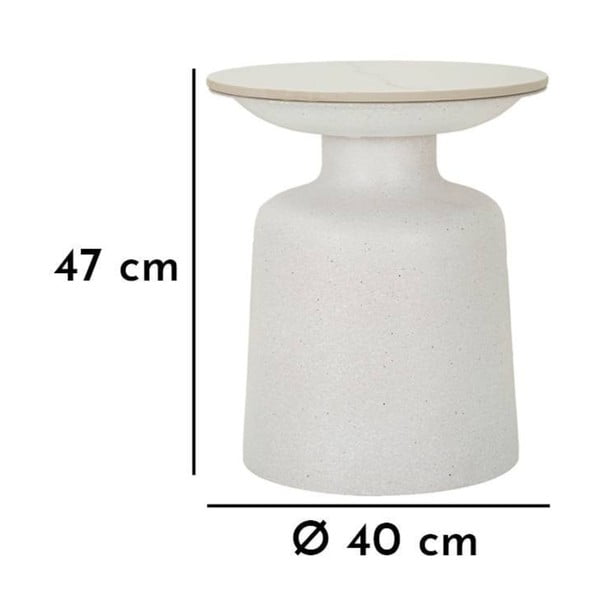 Kerek tárolóasztal kerámia asztallappal ø 40 cm Fush – Mauro Ferretti-image-3