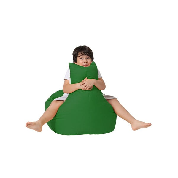 Sötétzöld gyerek babzsákfotel Baton – Floriane Garden-image-2
