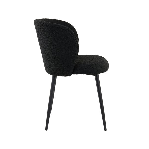 Fekete kárpitozott étkezőfotel Elyna – Light & Living-image-2