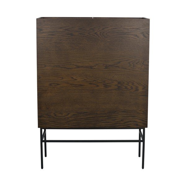 Barna szekrény tölgyfa dekorral 100x140 cm Halifax – Rowico-image-3