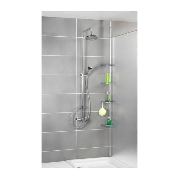 Easy szürke teleszkópos fürdőszobai sarokpolc - Wenko-image-1