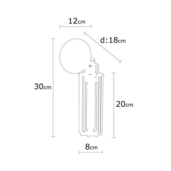 Fekete fali lámpa ø 8 cm Likya – Opviq lights-image-4
