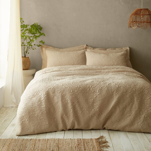 Bézs egyszemélyes ágyneműhuzat 135x200 cm Casablanca Pinsonic – Pineapple Elephant-image-1
