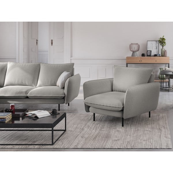 Vienna világosszürke fotel - Cosmopolitan Design-image-1