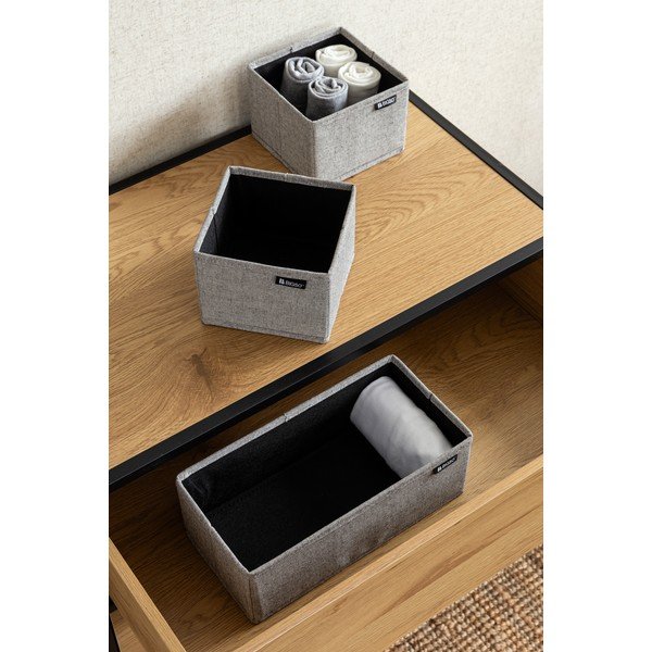 Textil fiókrendszerező készlet 3 db-os Soft Storage – Bigso-image-2