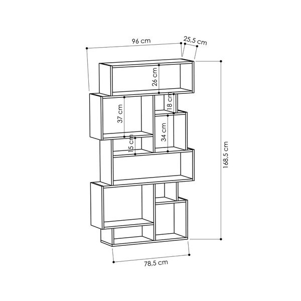 Karmato fehér könyvespolc - Homitis-image-2