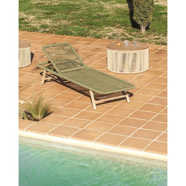 Kerek kerti dohányzóasztal akácfa asztallappal ø 70 cm Dandara – Kave Home-image-2