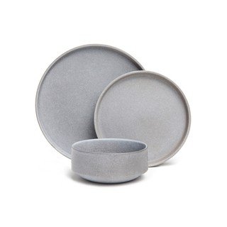 Malia 18 db-os szürke agyagkerámia étkészlet - Bonami selection