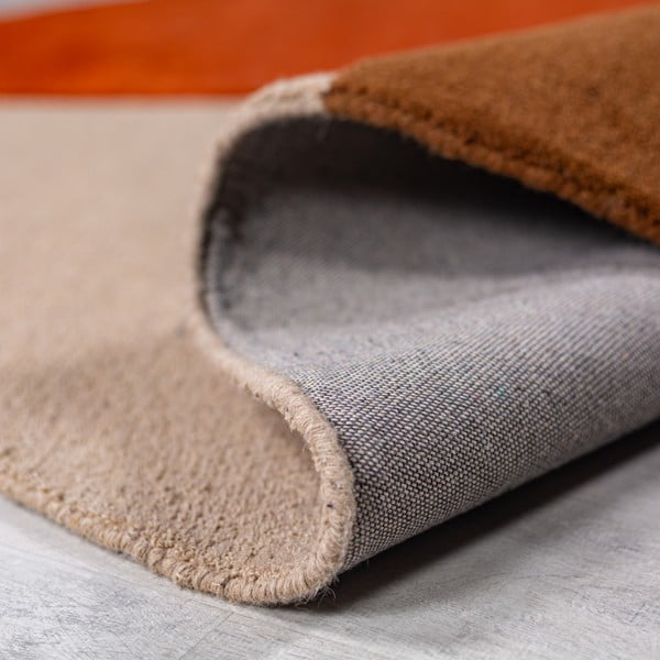 Téglavörös kézi szövésű gyapjú kerek szőnyeg ø 200 cm Mia Segment – Flair Rugs-image-3