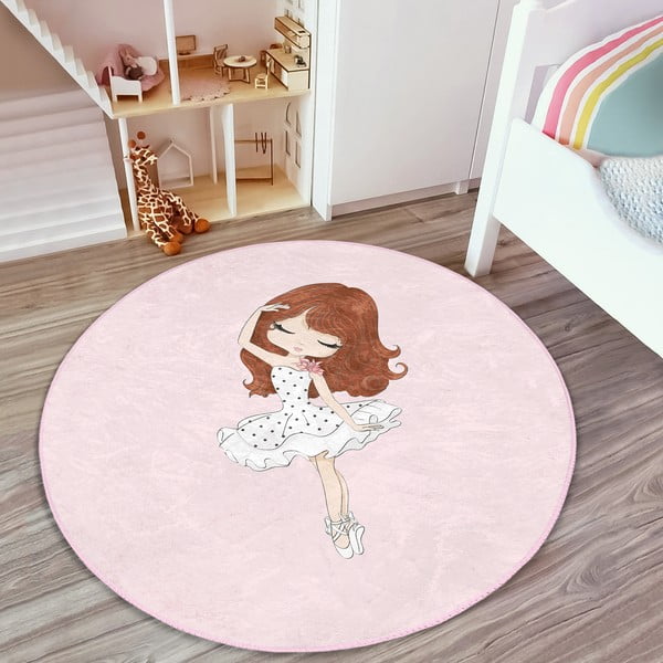 Rózsaszín gyerek szőnyeg ø 100 cm Comfort – Mila Home-image-3