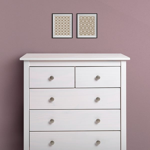 Fehér borovi fenyő magas komód 79x80 cm Berna – Marckeric-image-4