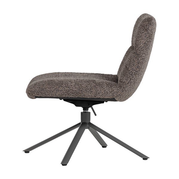 Barna forgó buklé fotel Soren – WOOOD-image-3