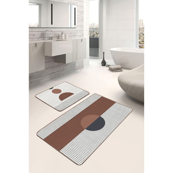 Fehér-barna fürdőszobai kilépő szett 2 db-os 60x100 cm – Mila Home-image-3