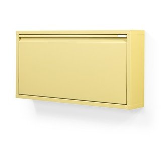Világossárga acél billenő ajtós-függő cipőtartó 75x37,5x12,5 cm Billy – Spinder Design
