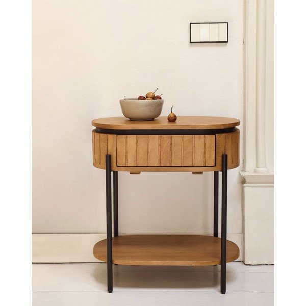 Mangófa éjjeliszekrény Licia - Kave Home-image-1